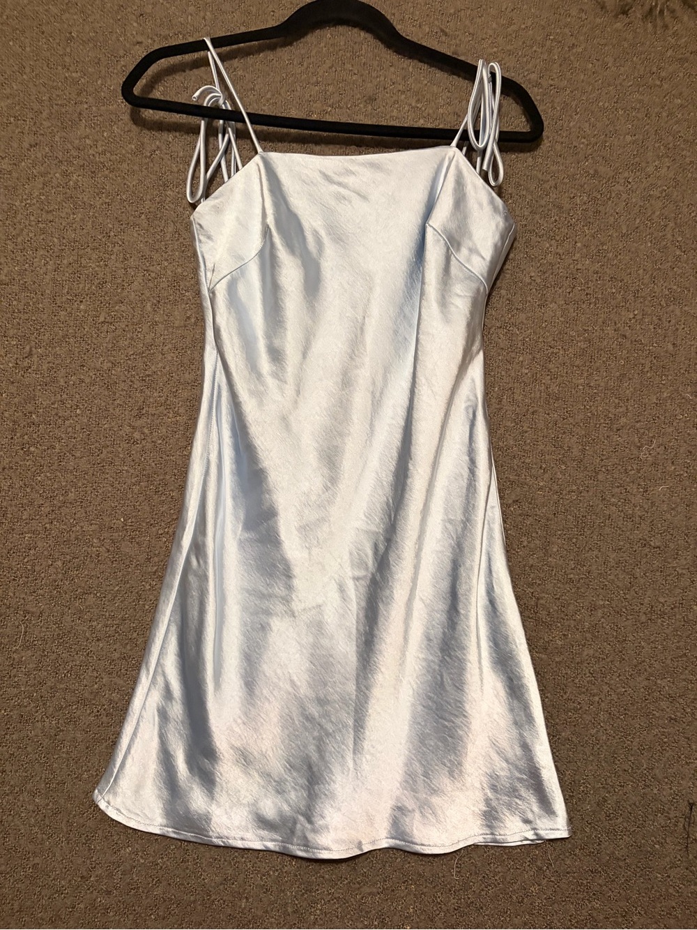 Oh Polly Silver Satin Mini Dress